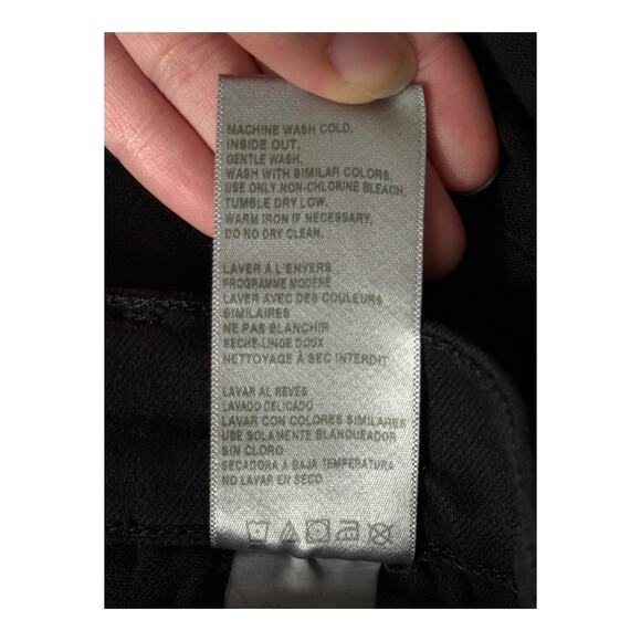 Current/Elliott jeans The Soulmate Slim Straight black size 24 - Picture 7 of 8